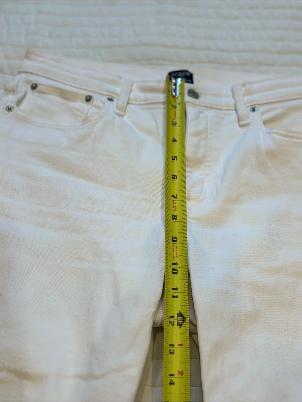 J.Crew Slim Boyfriend Jeans White Cream Denim Women's Size 29